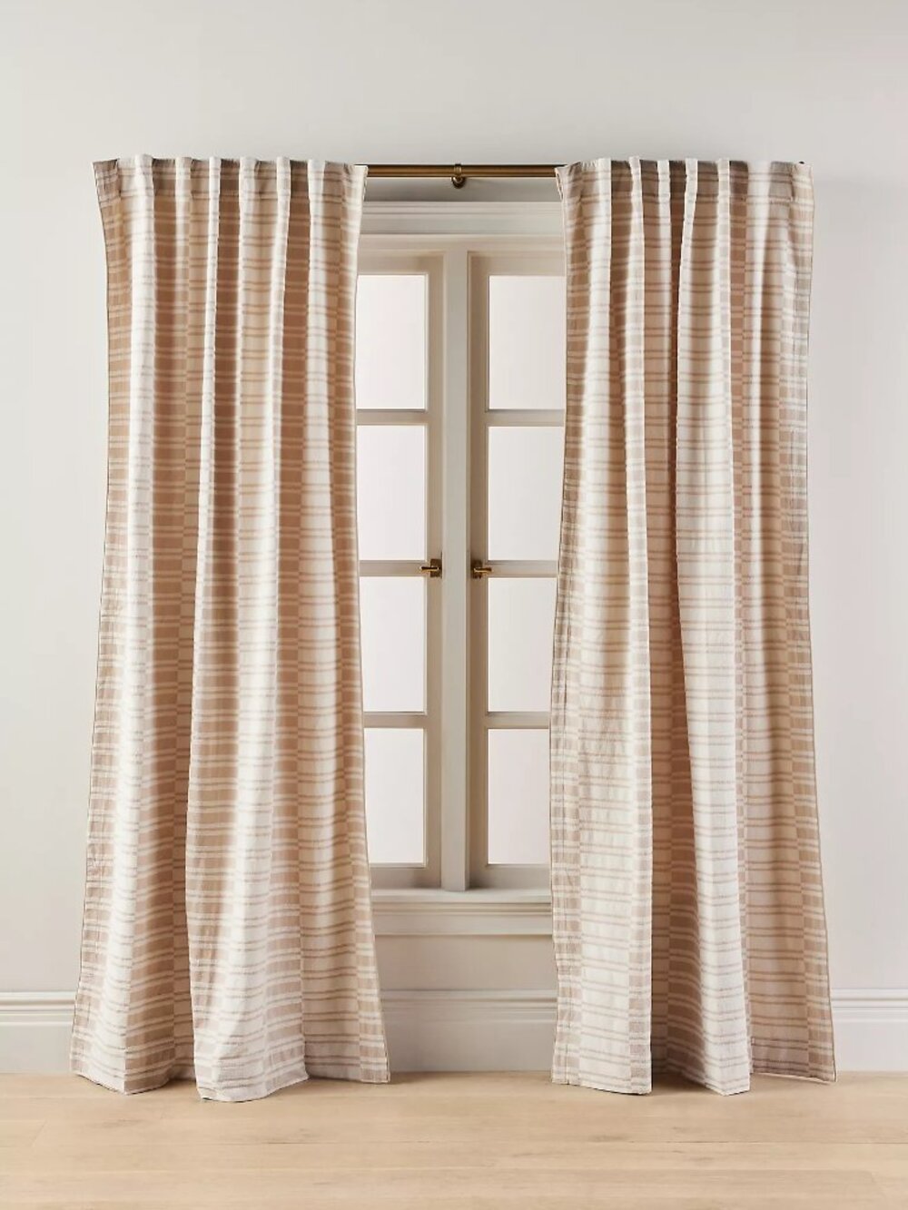 Anthropologie Versa Striped Cotton Woven Curtain 96" x 50" Panel NWT